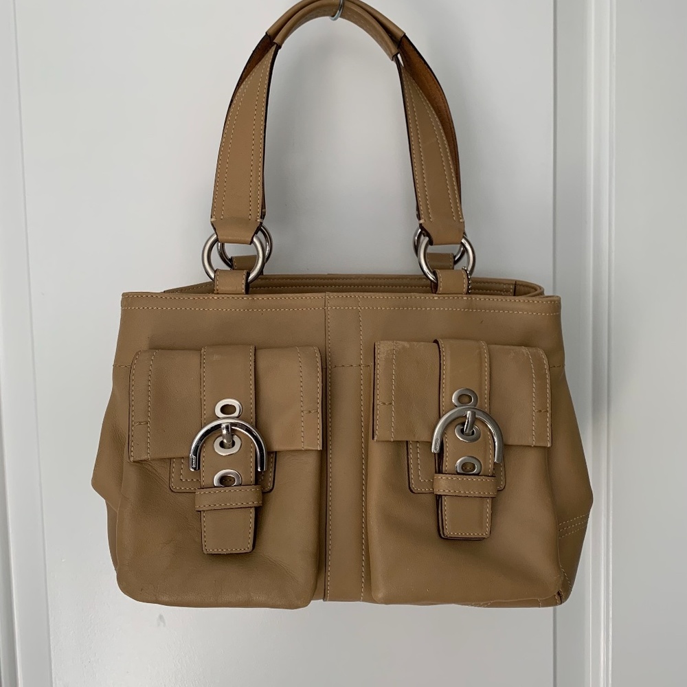 Coach tan leather bag